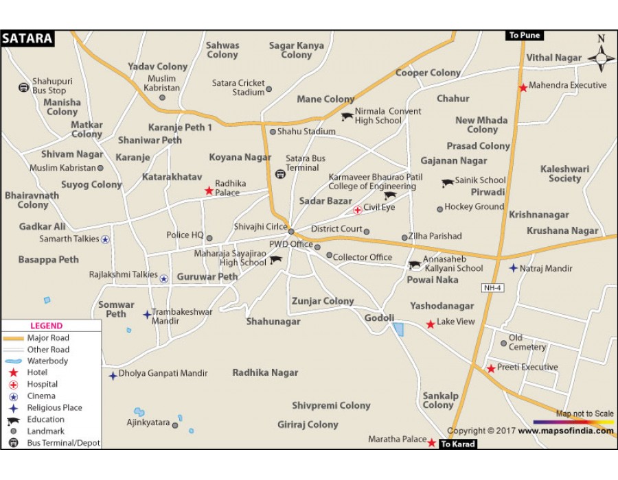 satara district tourist map